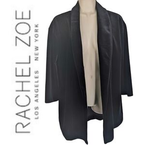 RACHEL ZOE Black Velvet Relaxed Open Blazer Sz S NWT